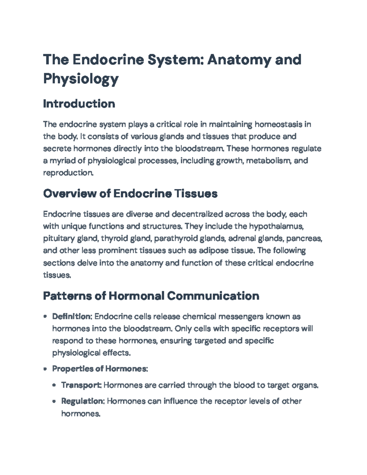 Endocrine System Overview: Anatomy, Physiology, and Functions - The ...