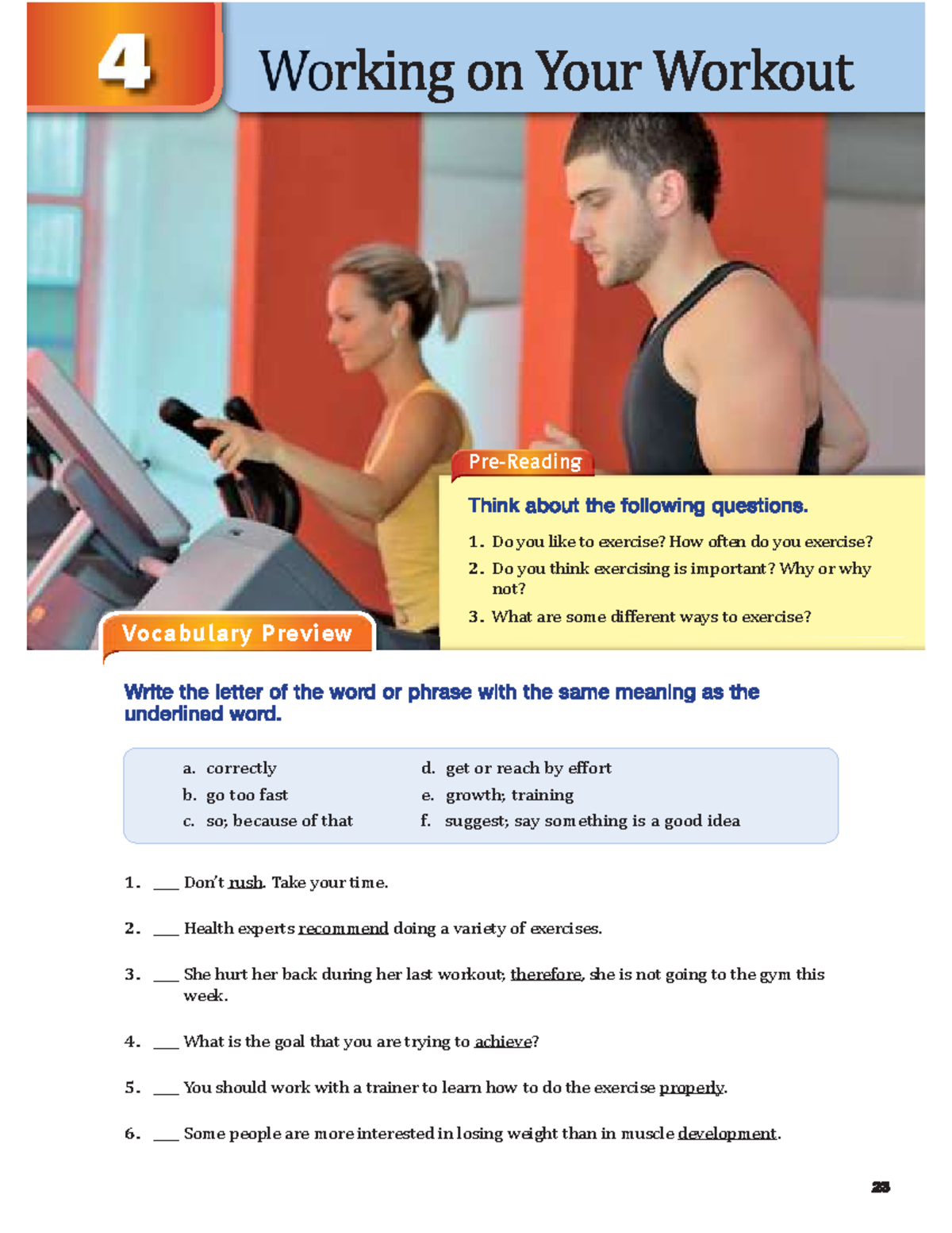 Reading Challenge - Topic Health: Exercise Tips & Common Mistakes - Studocu