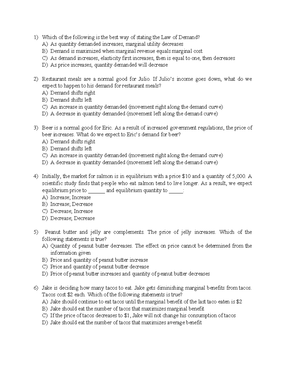 EC 202 Practice Final Exam Review Questions and Answers - Studocu