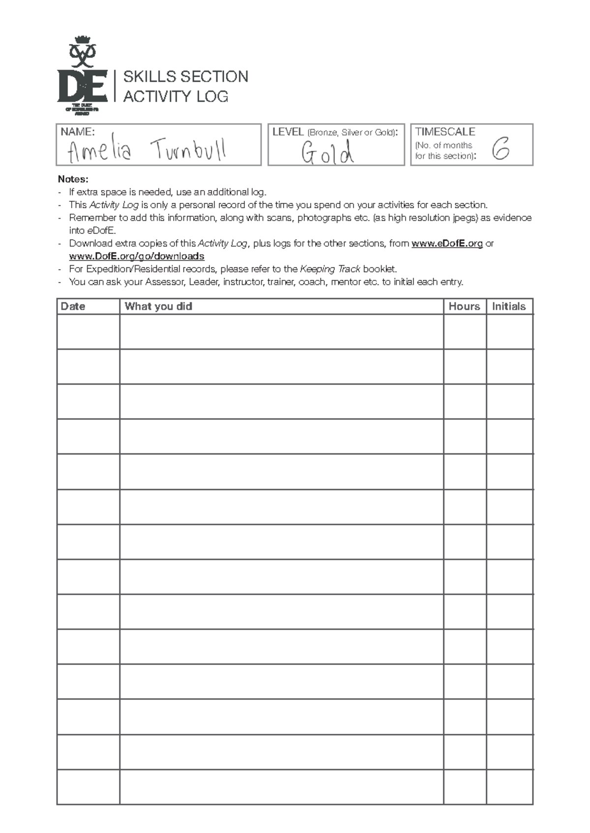 dofe-skills-section-activity-log-bronze-silver-gold-tracking-sheet