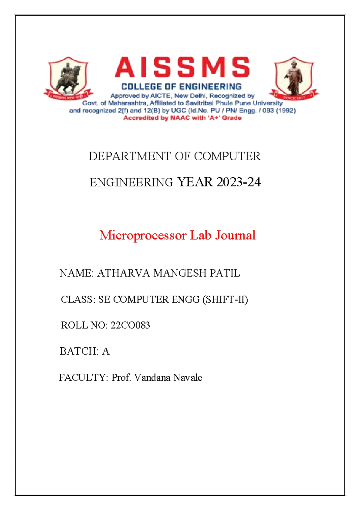 MP 15 Study Assignment(1) - DEPARTMENT OF COMPUTER ENGINEERING YEAR ...