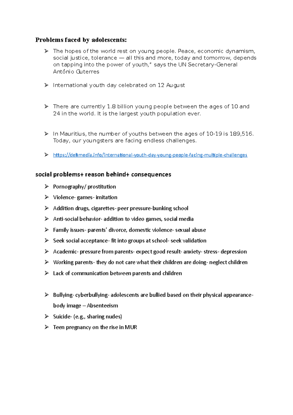 Psychosocial - research - Problems faced by adolescents: The hopes of ...