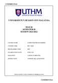 Computer Programming - BFC 20802 - UTHM - Studocu