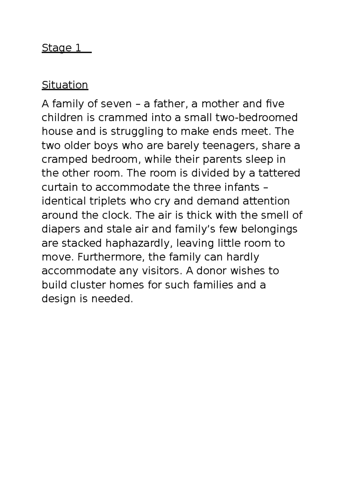 TG Project - Design Proposal for Overcrowded Family Housing Solutions ...