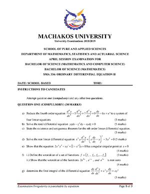 EPS 915 Theories OF Guidance AND Counselling - Examination Irregularity ...