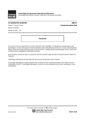 0654 W19 Paper 3 (Core) - Cambridge IGCSE Sciences Exam Questions - Studocu