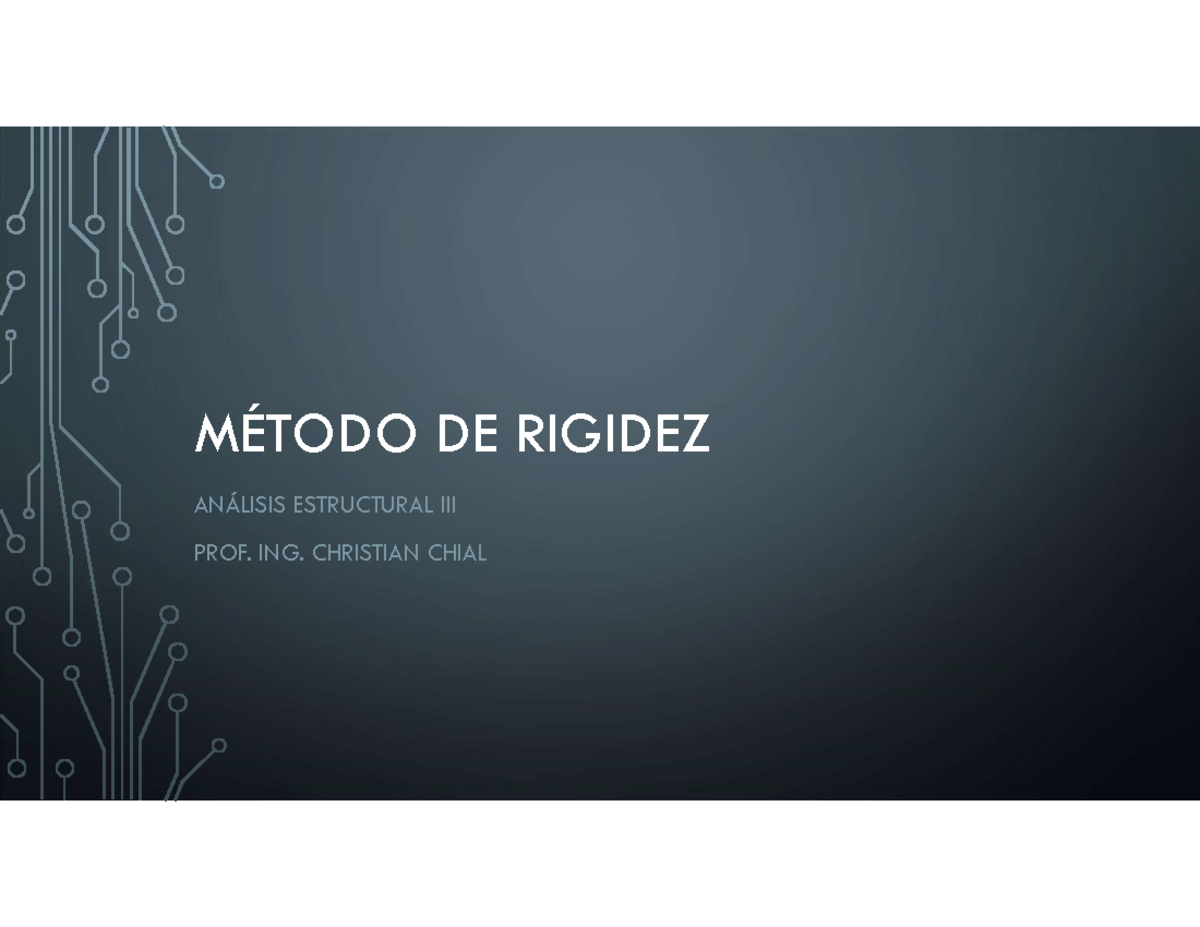 Método de Rigidez en Estructuras de Vigas - Análisis Estructural III - Document Preview
