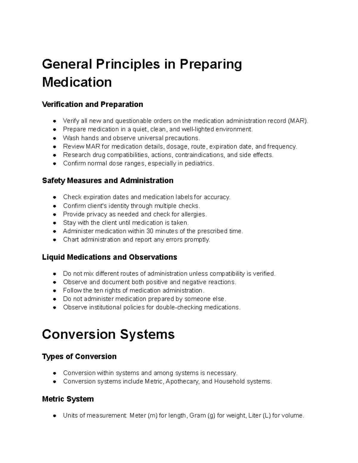 Medication Administration - Prepare medication in a quiet, clean, and ...