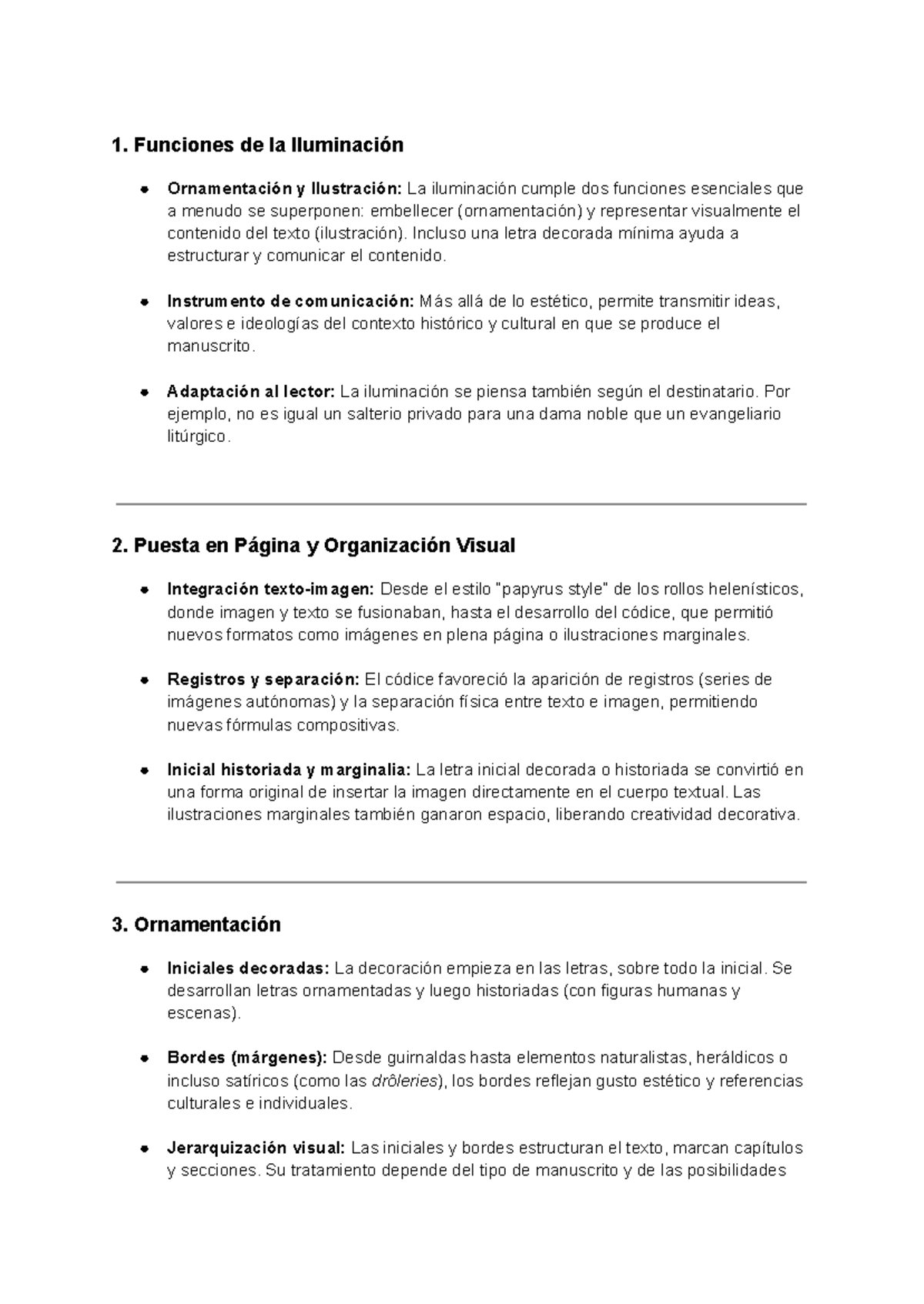 Funciones y Organización de la Iluminación en Manuscritos: Historia ...