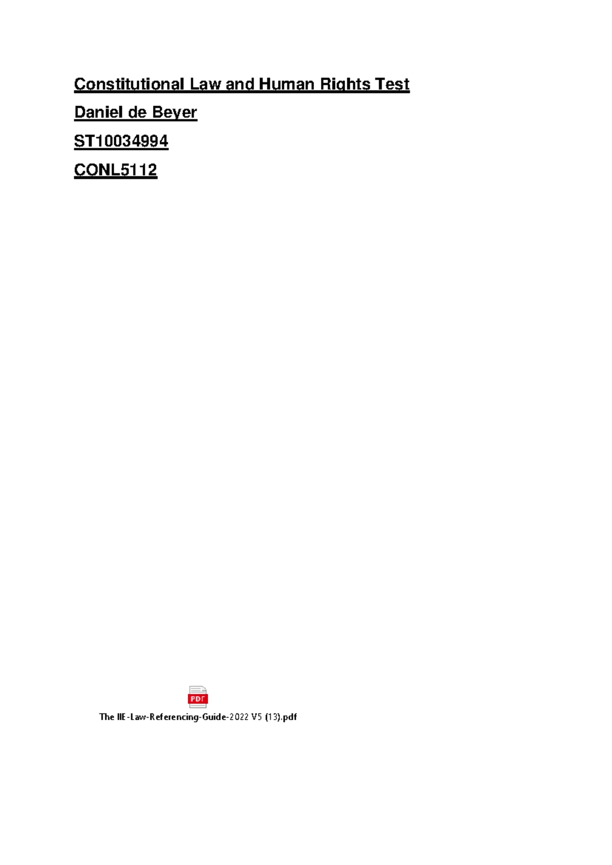 INDI6111 Test 1(a) M - Indigenous Law Assessment Overview 2024 - Studocu