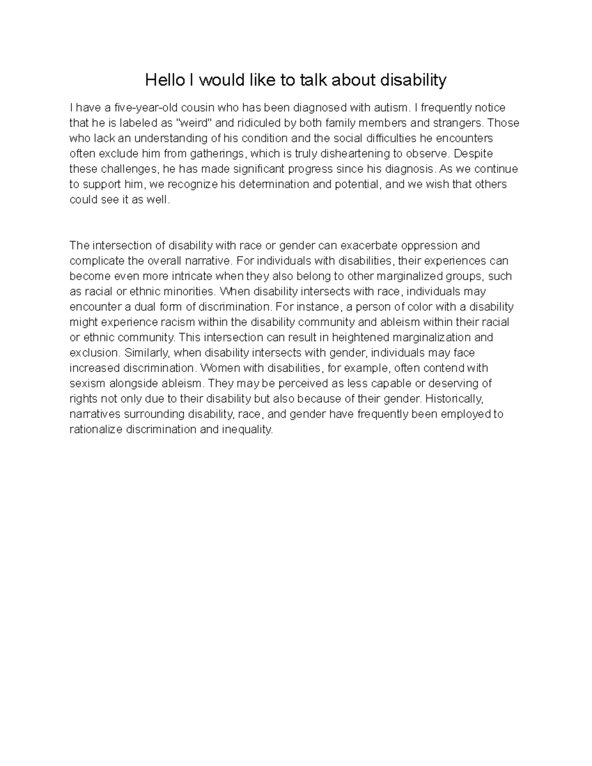 HIS-217-16935-M01 Diverse Narratives on Disability, Race, and Gender ...