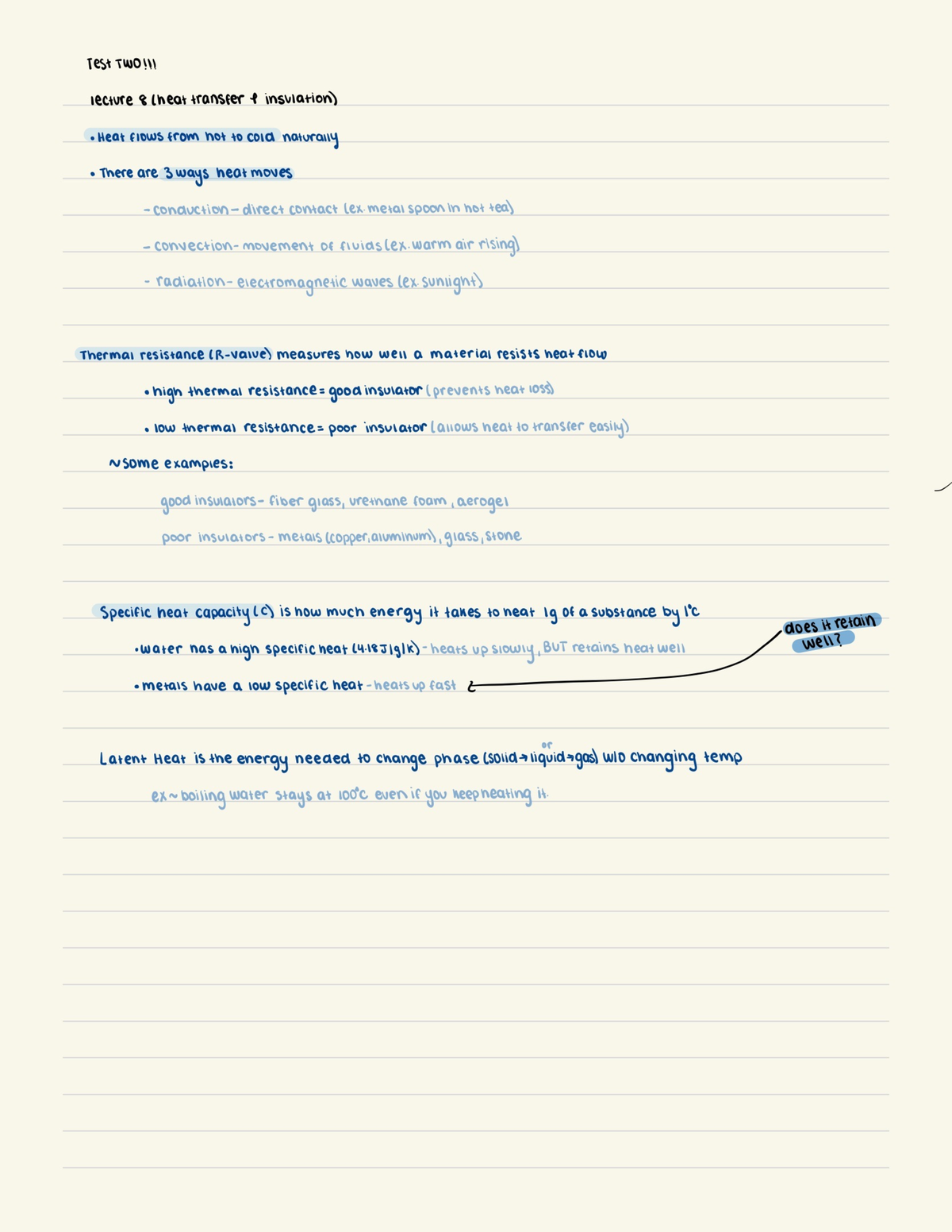 Title: Key Concepts from PSY 101 Lecture Notes on Heat Transfer - Studocu