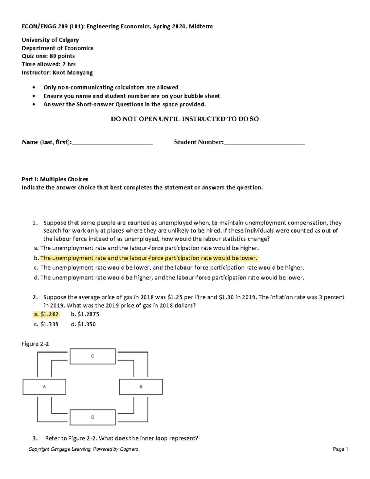 ECON 209: Engineering Economics Midterm Exam Spring 2024 - Studocu
