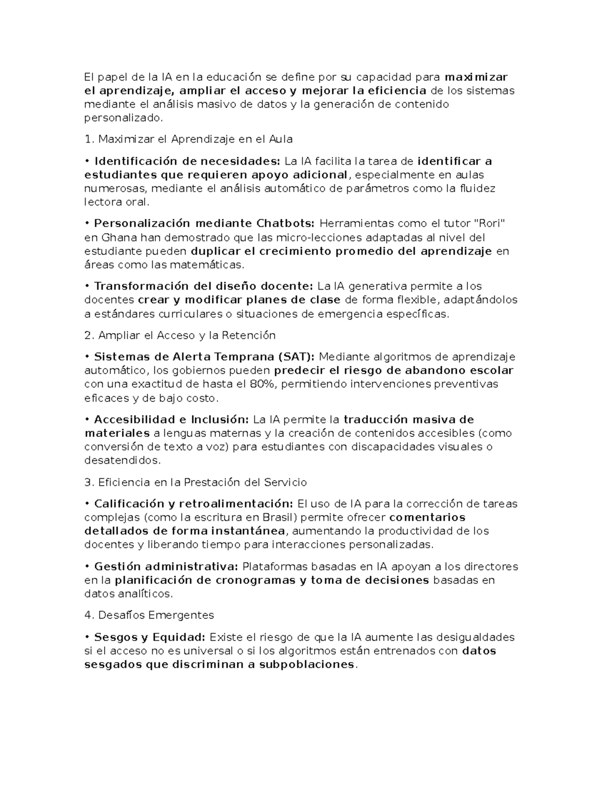 El impacto de la IA en la educación: Maximización del aprendizaje y ...