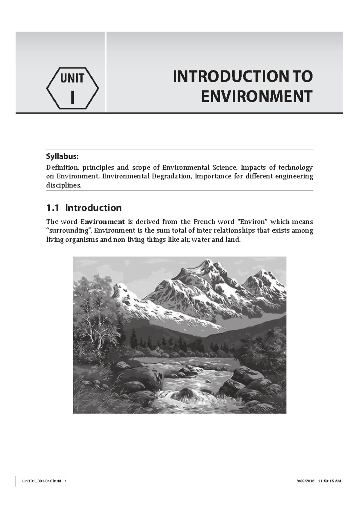 GTU ENV 101: Unit I - Introduction to Environmental Science Syllabus ...