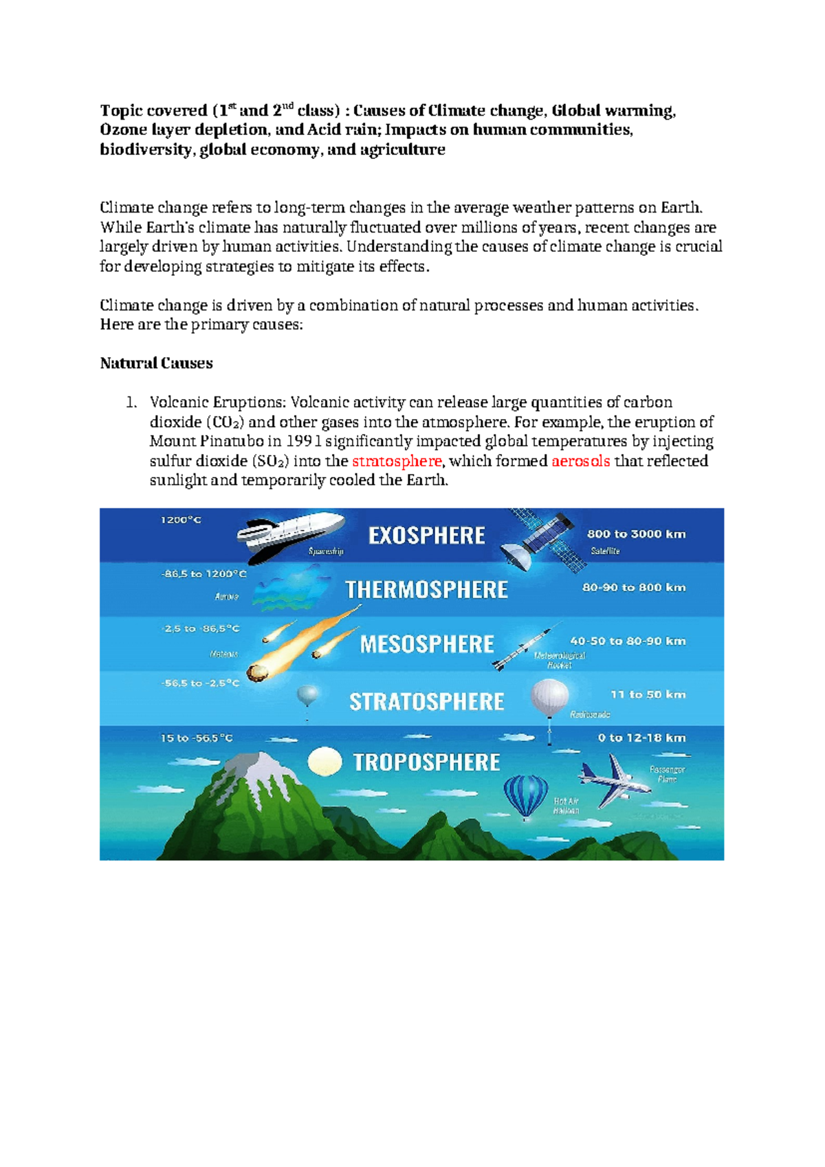EVS 101: Causes and Impacts of Climate Change on Society and Ecosystems ...
