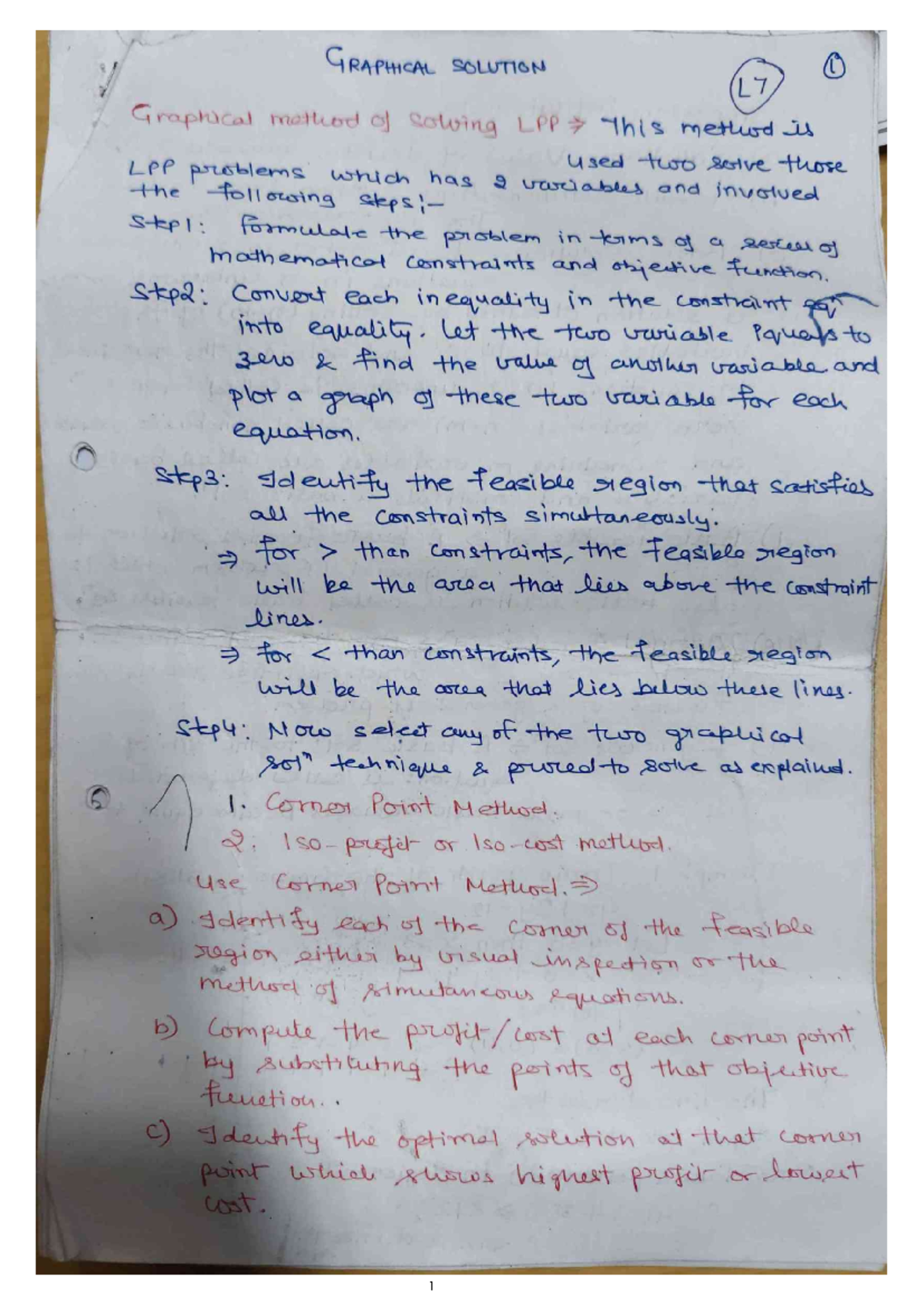 Graphical Solution Notes for LPP Problems (L7) - Studocu