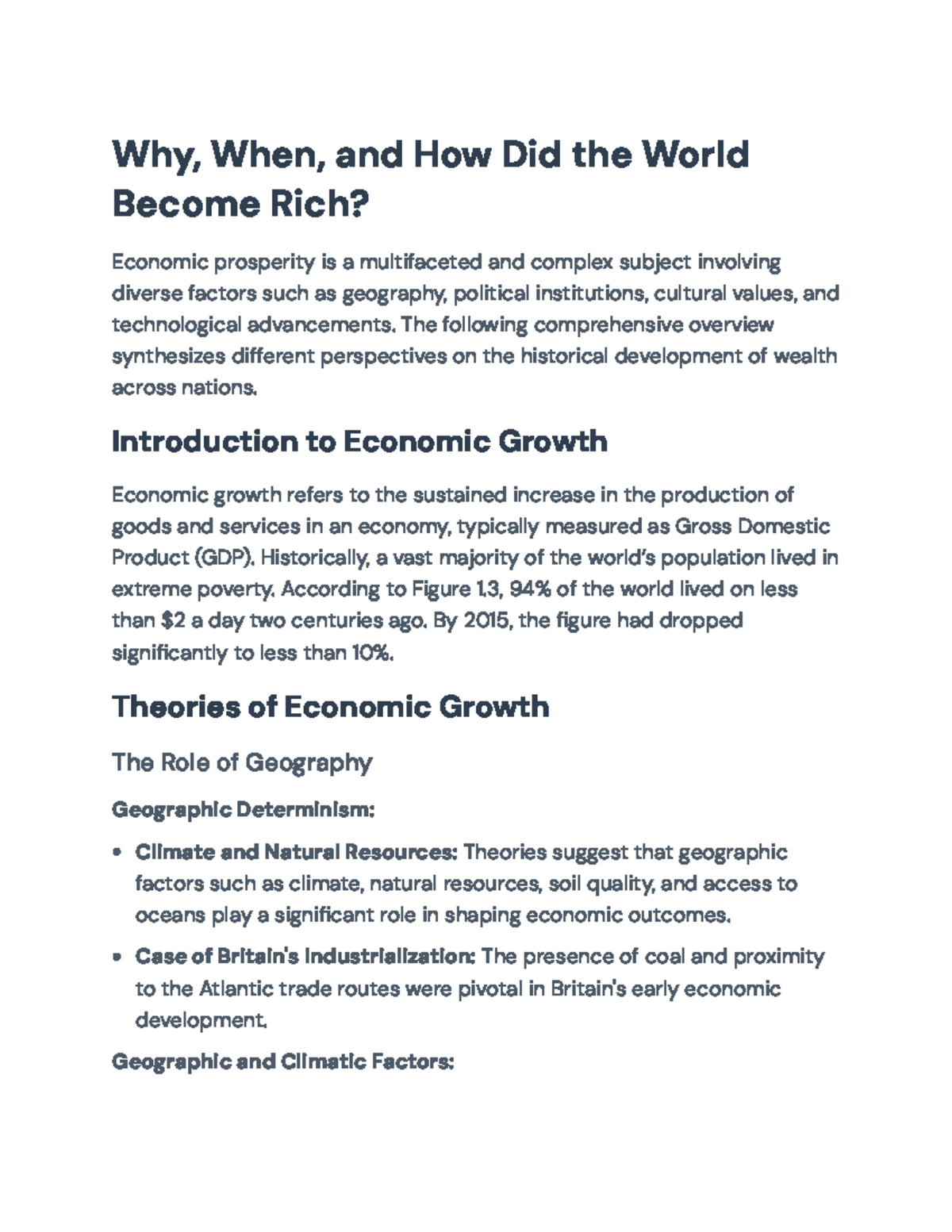 Understanding Economic Growth: Factors Behind Global Wealth ...