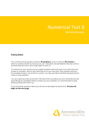 Numerical Reasoning Test1 Questions - Numerical Reasoning Free Test 1 ...