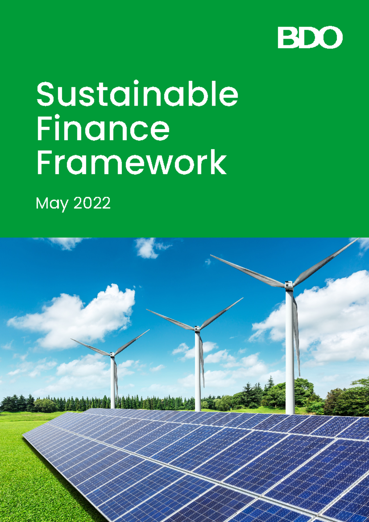 BDO Sustainable Finance Framework May2022 - Sustainable Finance ...