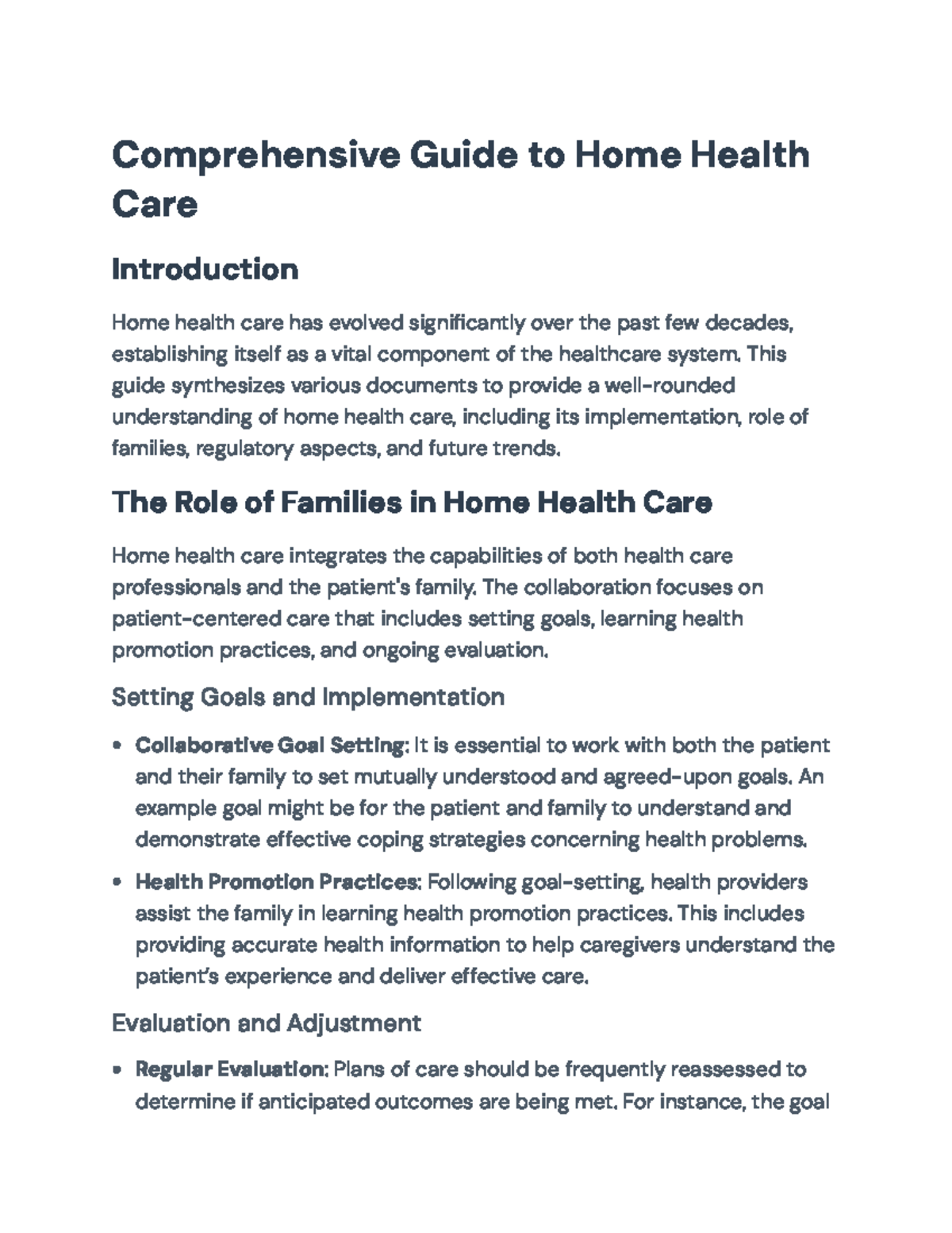 Comprehensive Guide to Home Health Care: Trends, Roles & Regulations ...
