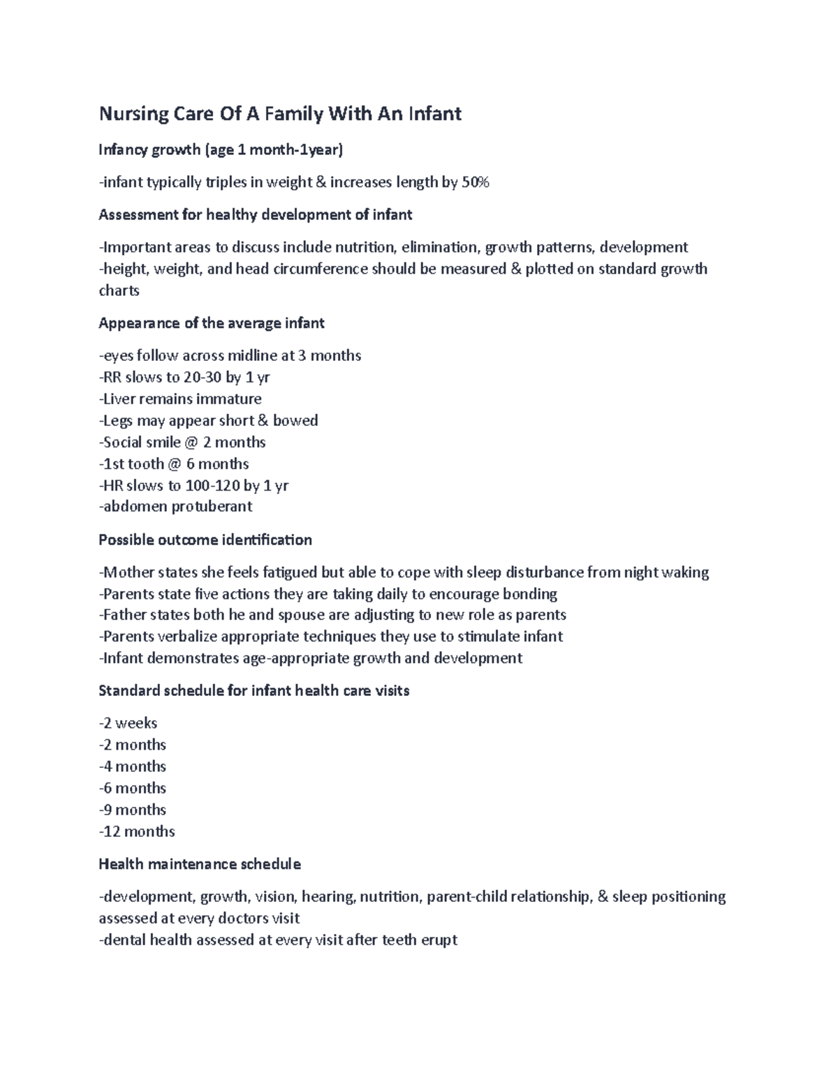 Nursing Care (Chapter 29) for Families with Infants: Key Insights - Studocu
