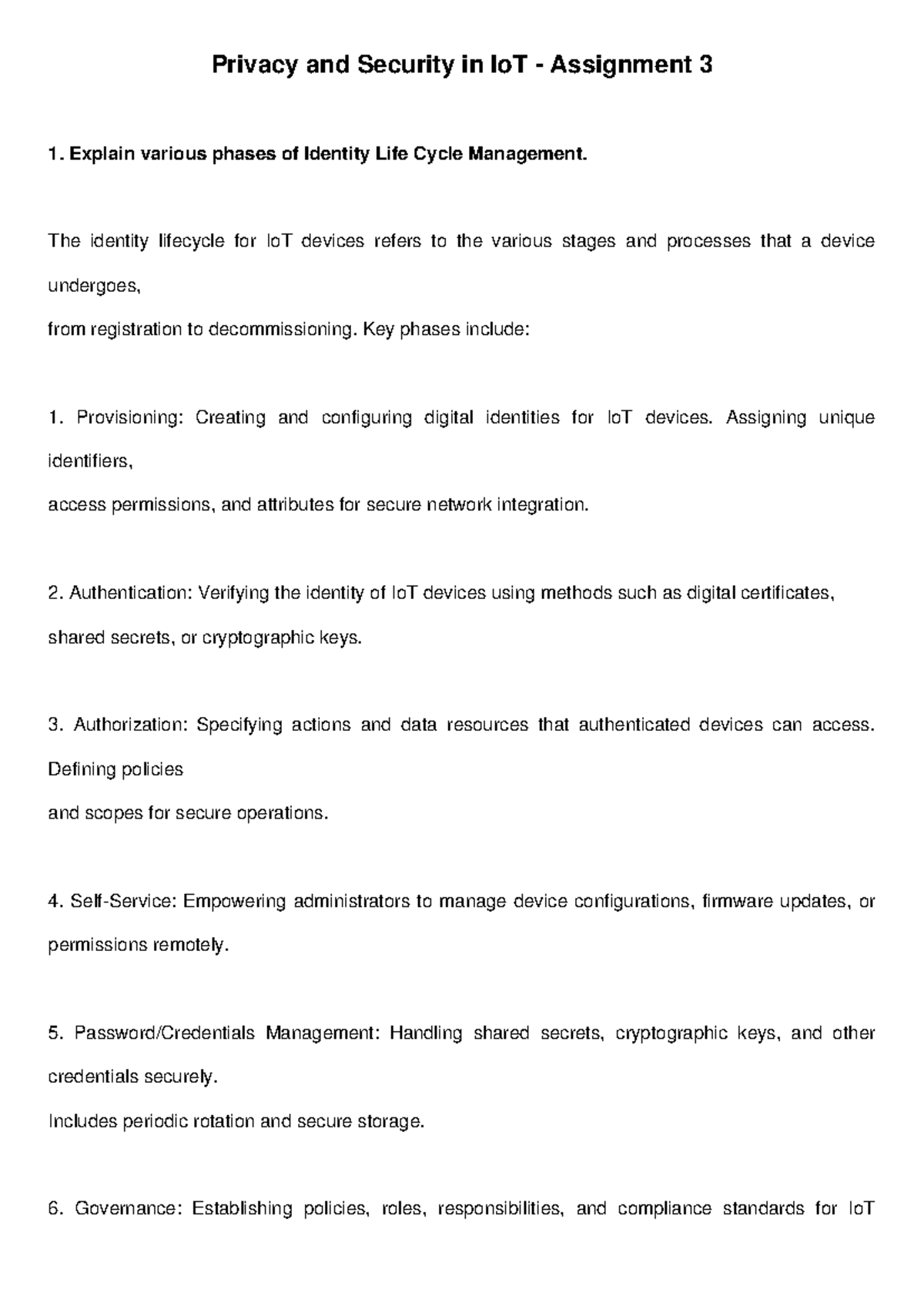 PSIo T Assignment 3 Answers - Privacy and Security in IoT - Assignment ...