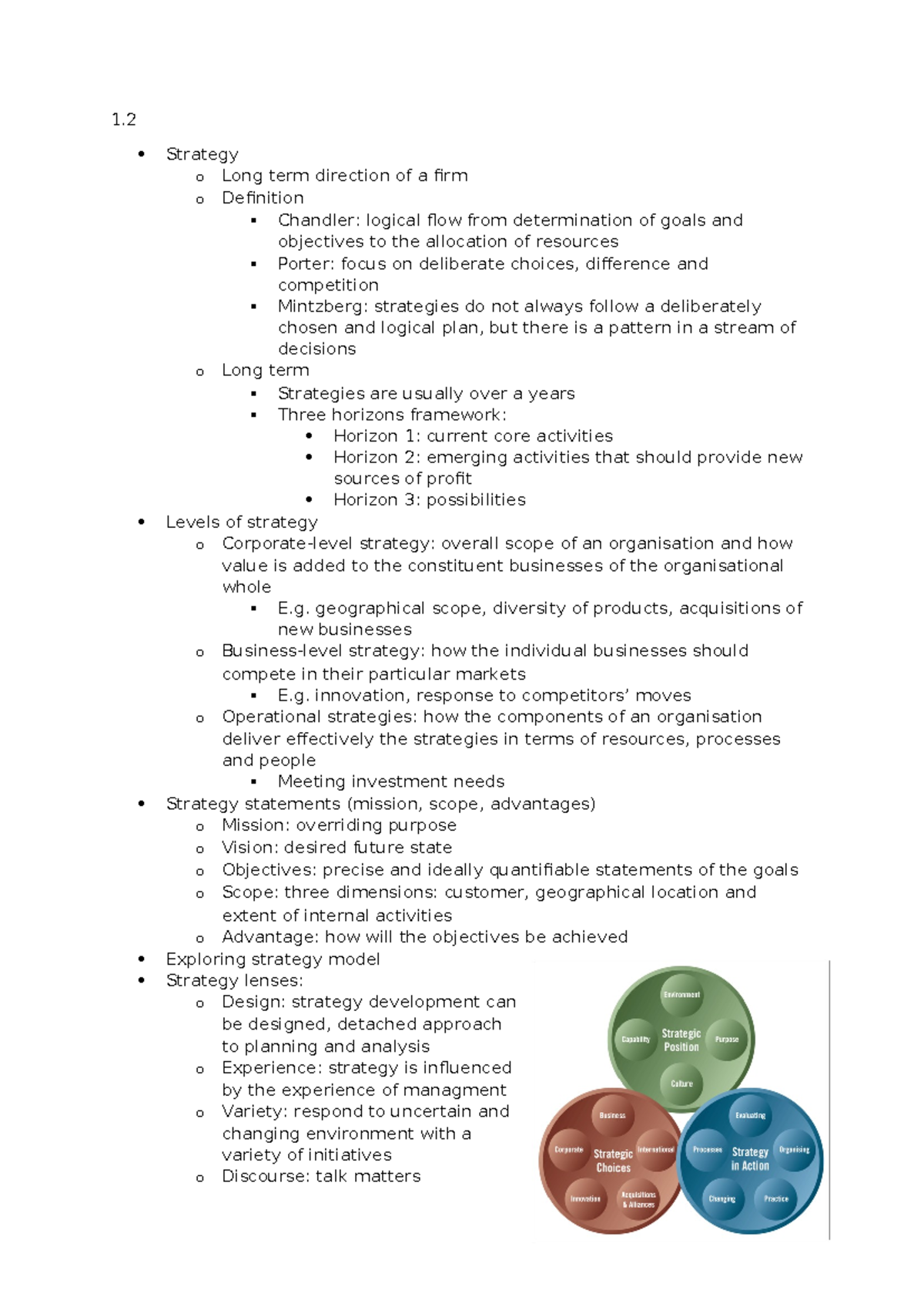 Strategic Management Overview: Key Concepts and Frameworks - Studeersnel
