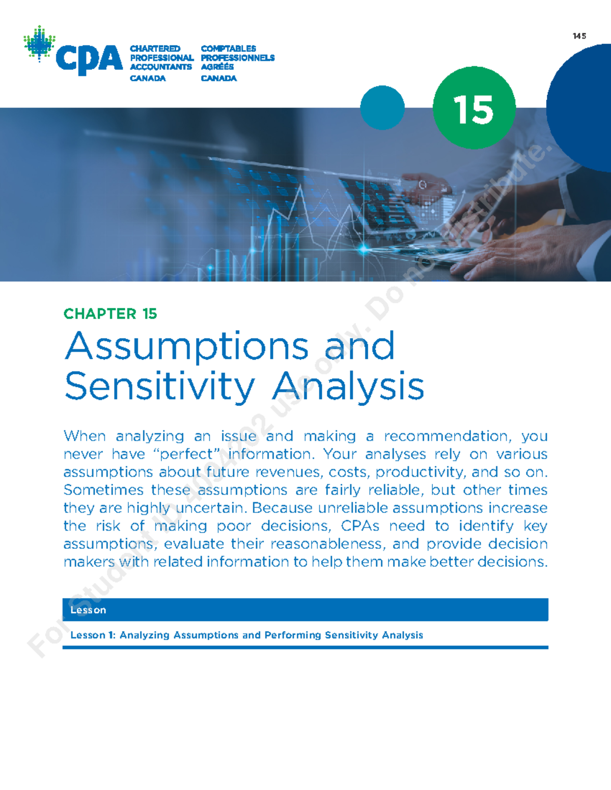 EC 15 - Analyzing Assumptions & Sensitivity Analysis Notes - Studocu