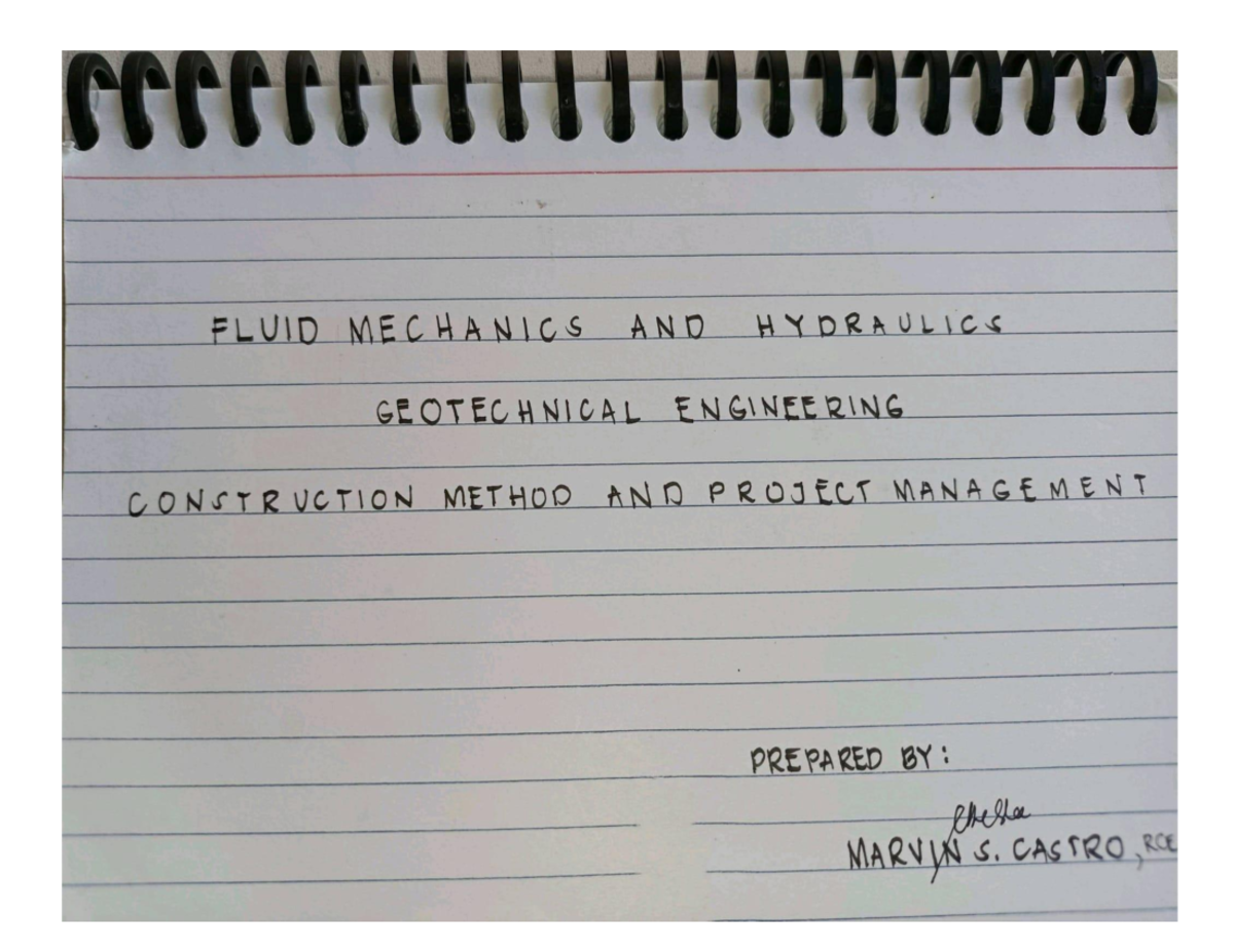 Geotechnical Engineering Formulas - Engr. Castro's Notes - Studocu