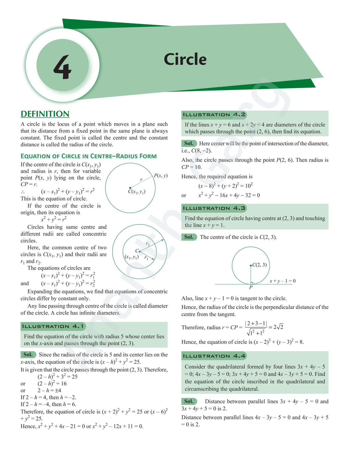 Circle Geometry Concepts and Equations - Chapter 4 (Sffrexcgr) - Studocu