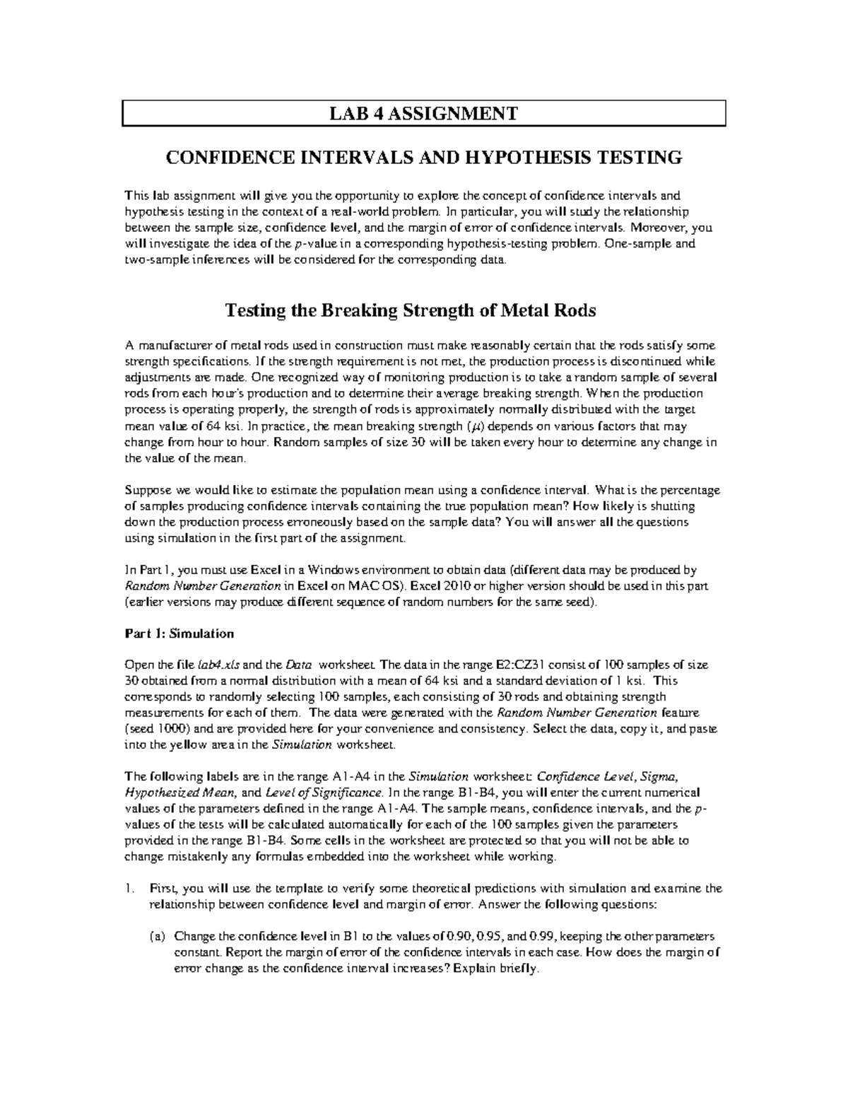 STAT235 LAB 4: Exploring Confidence Intervals & Hypothesis Testing ...