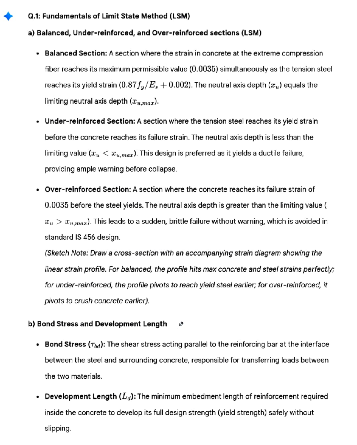 Q.1: Limit State Method (LSM) Fundamentals & Design Calculations for ...