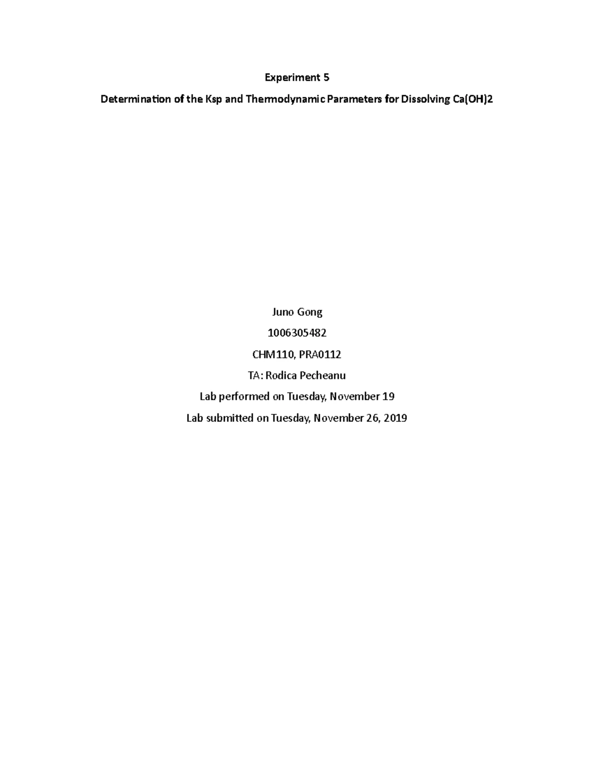 Experiment 1 Separation of Ions - Experiment 1 Separation of Metal Ions ...