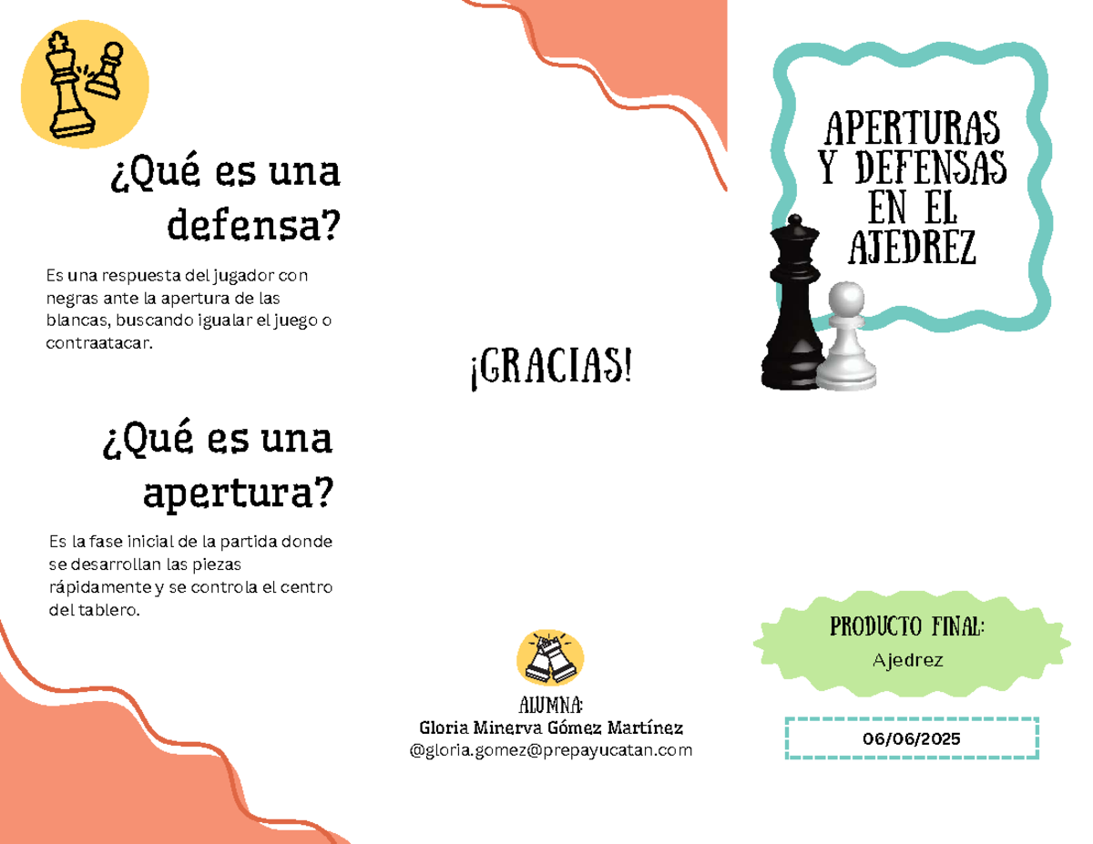 Ajedrez PF: Aperturas y Defensas en el Juego de Ajedrez - Studocu