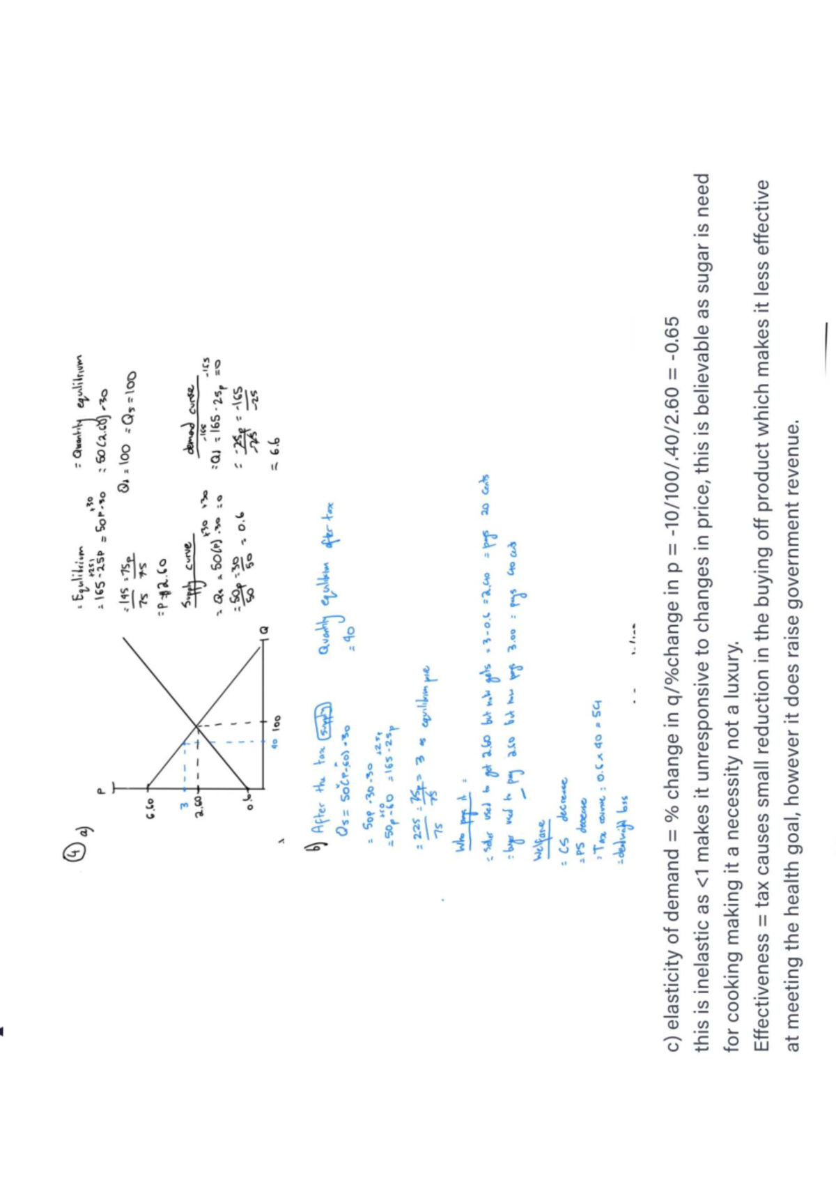 ECON 101: Equilibrium Analysis & Tax Impact on Supply and Demand - Studocu
