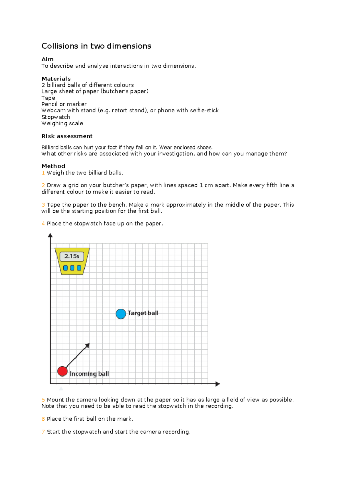 3.2 Prac Collisions in two dimensions - Collisions in two dimensions ...