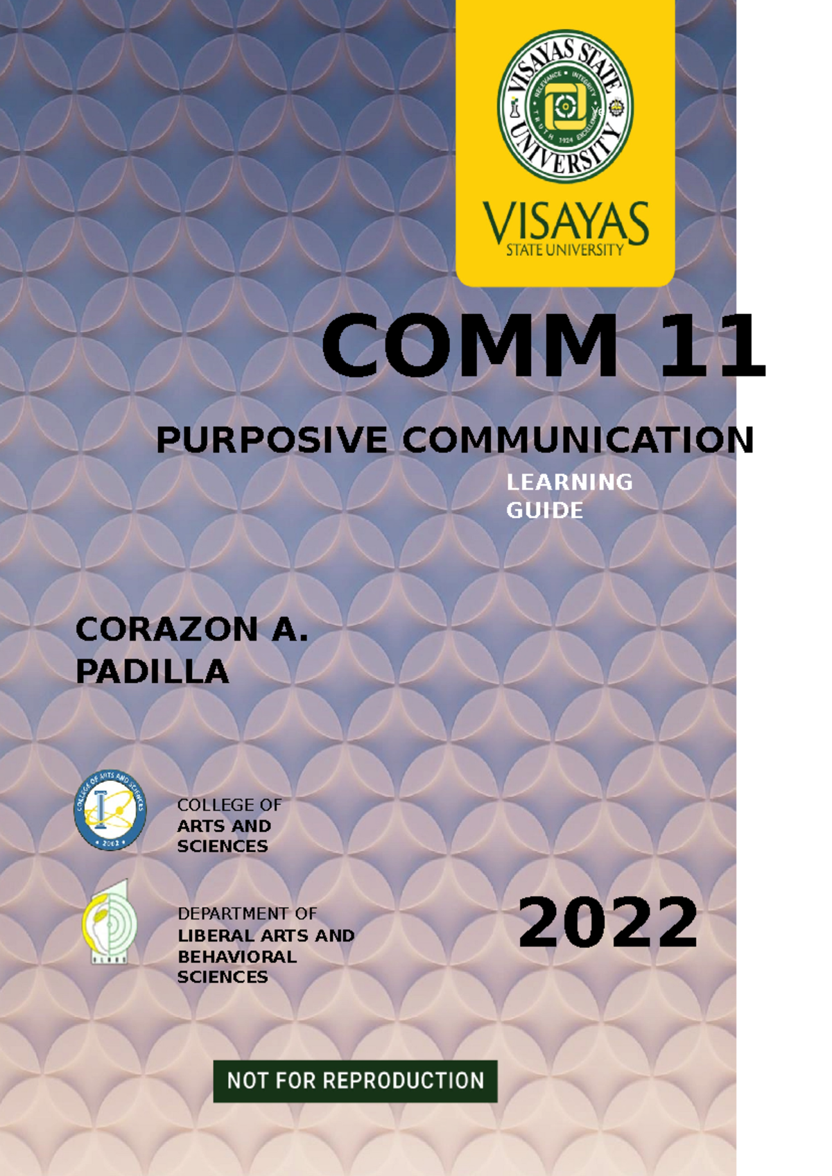 COMM-11-LG - Comprehensive Learning Guide on Purposive Communication ...