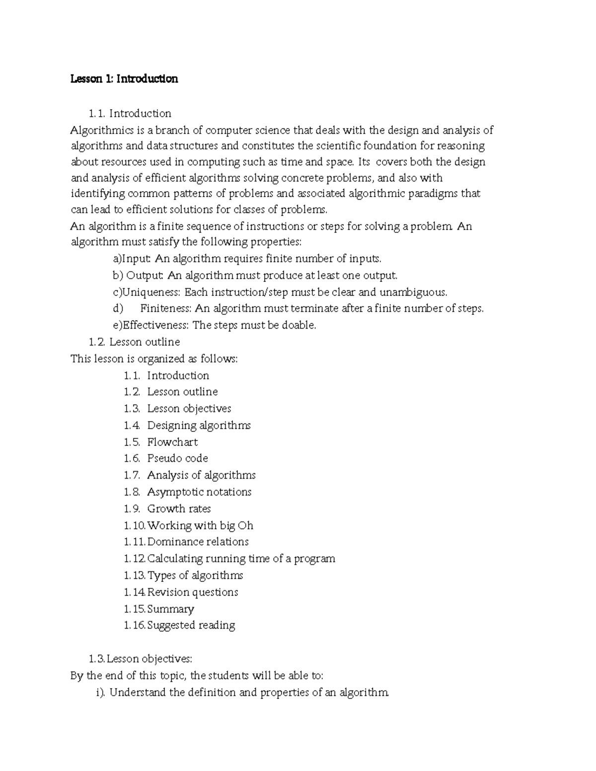 Data structures Introduction - Lesson 1: Introduction 1. Introduction ...