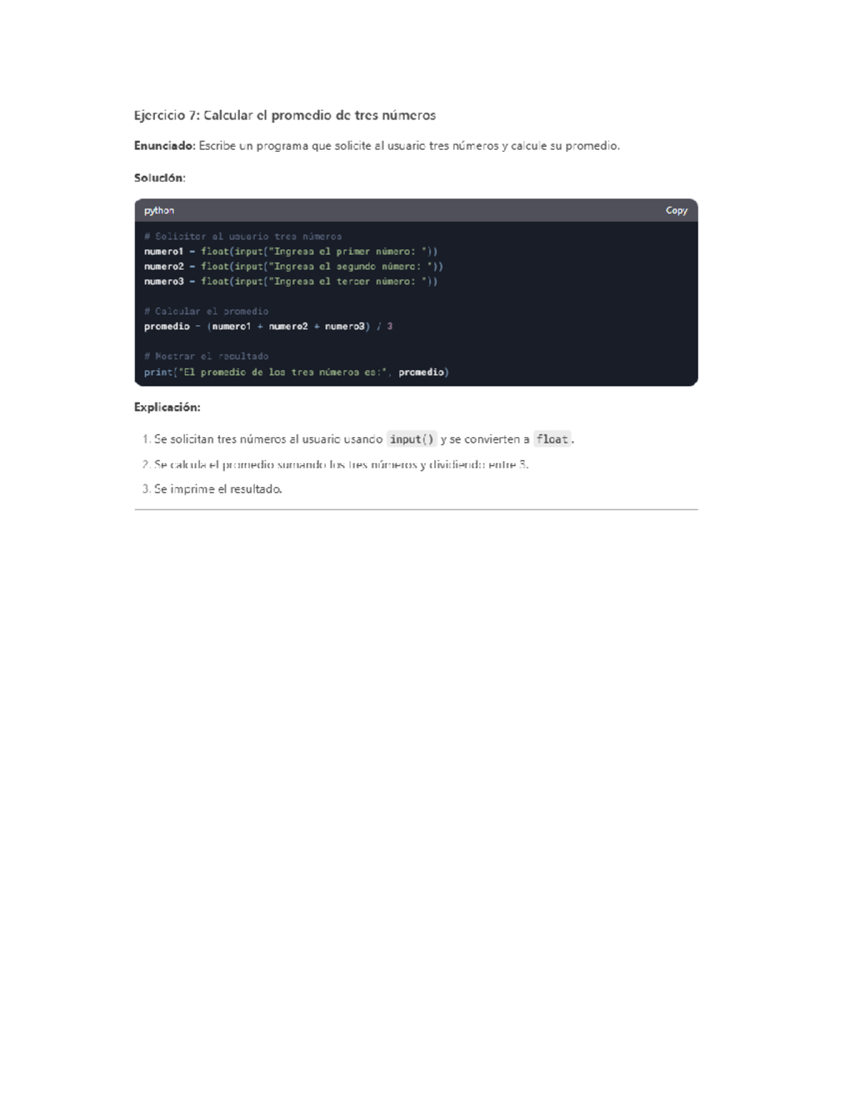 Ejercicios de Programación en Python - Ejercicios 2, 7 y 9 - Studocu