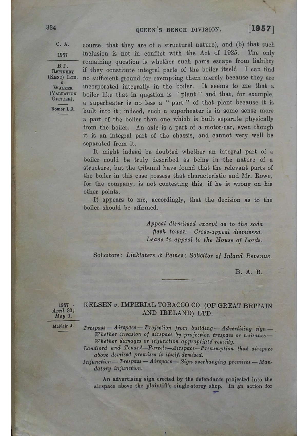 kelsen v imperial tobacco Kelsen v. Imperial Tobacco Co. (GB&I) Ltd. 1957 Case Analysis