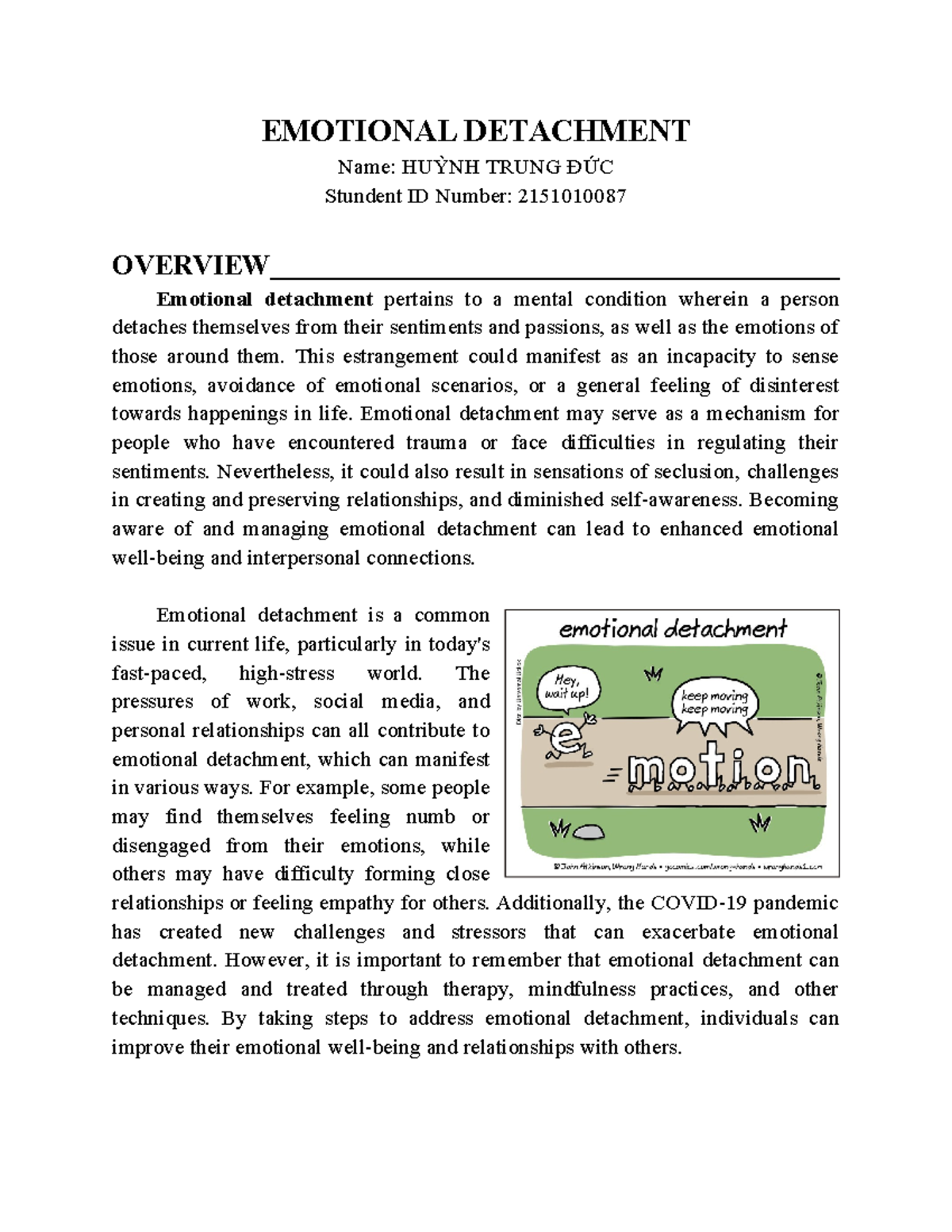 Emotional Detachment: Understanding Causes & Effects - Huynh Trung Duc ...