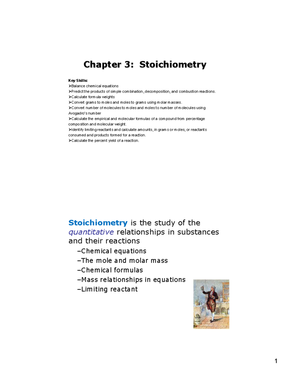Chapter 3: Stoichiometry Essentials and Chemical Reactions - Studocu