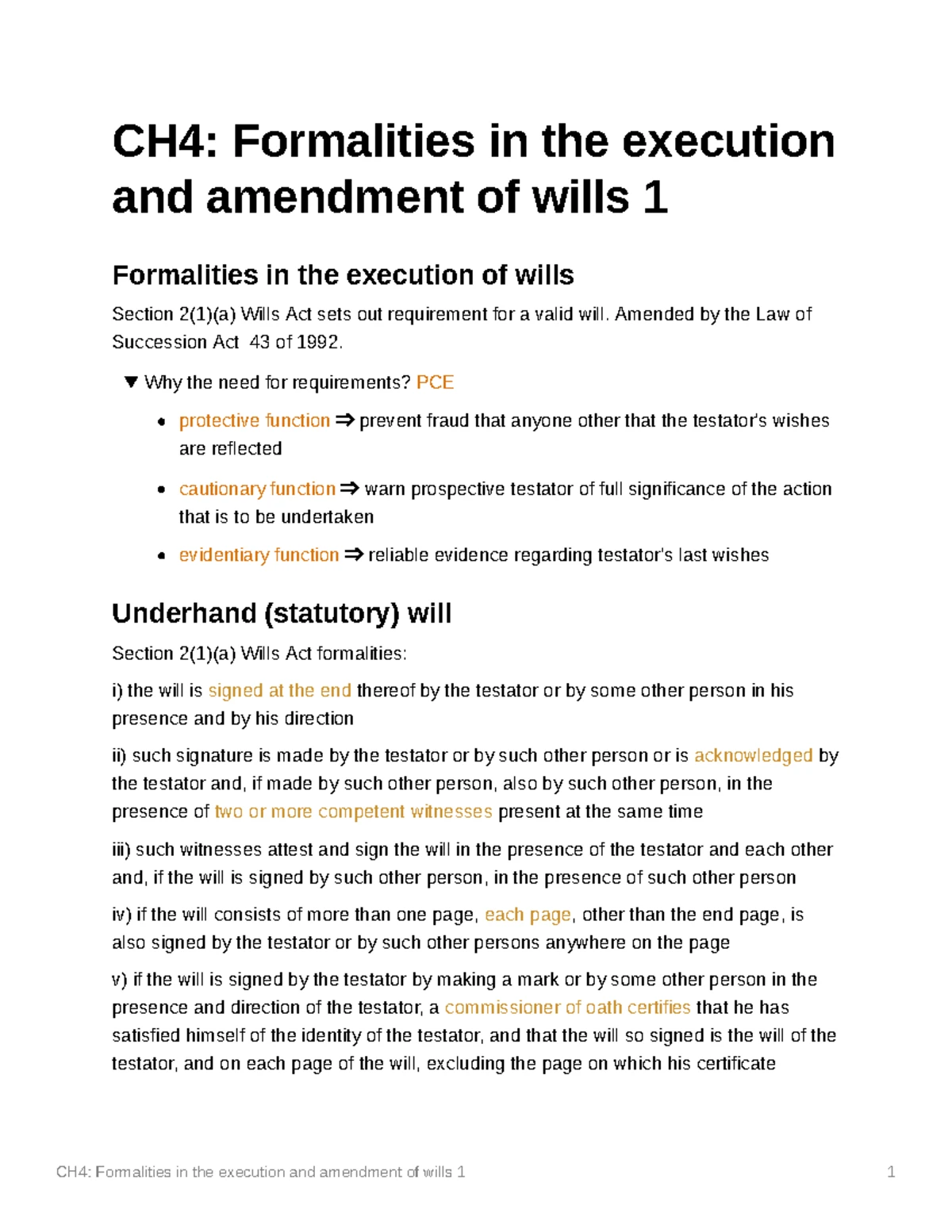CH2: Intestate Succession Overview and Key Concepts - Studocu