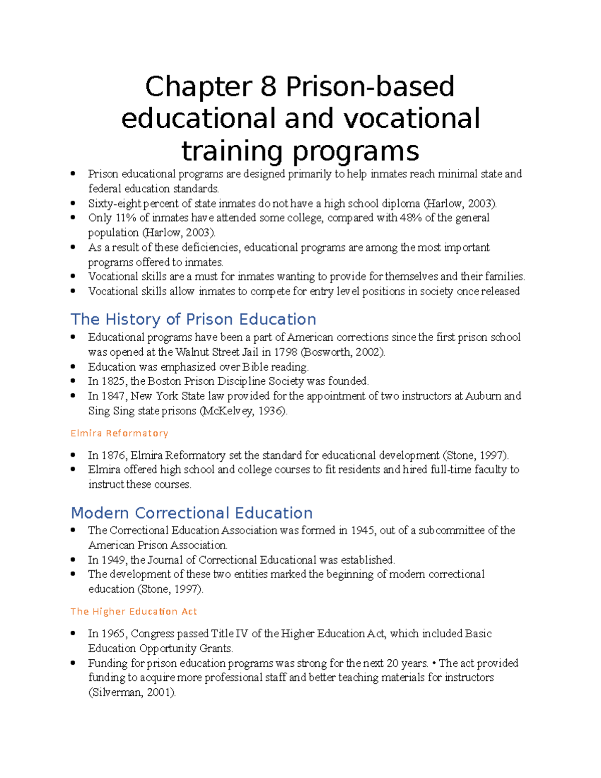 Chapter 8 Prison - Chapter 8 Prison-based educational and vocational ...