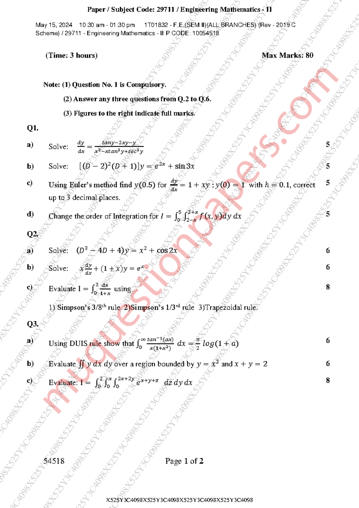 Be first-year-engineering semester-2 2024 may engineering-mathematics ...