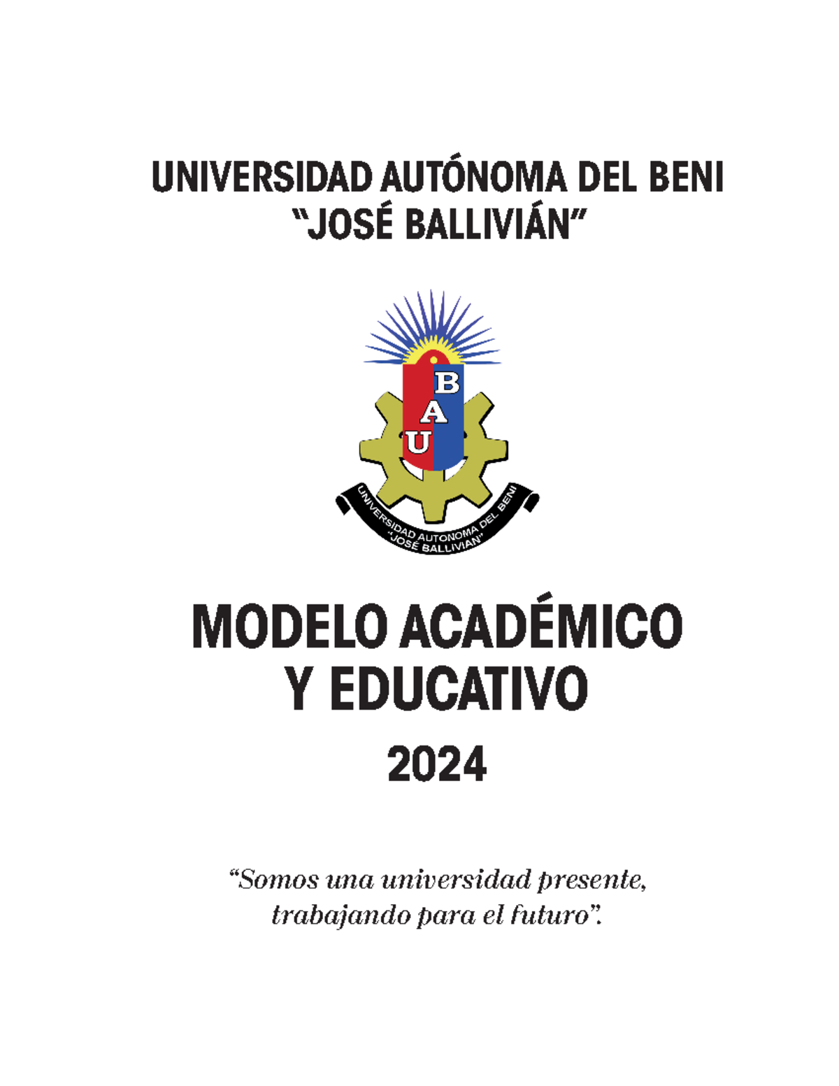 Modelo Académico y Educativo 2024 de la UAB "José Ballivián" - Document Preview