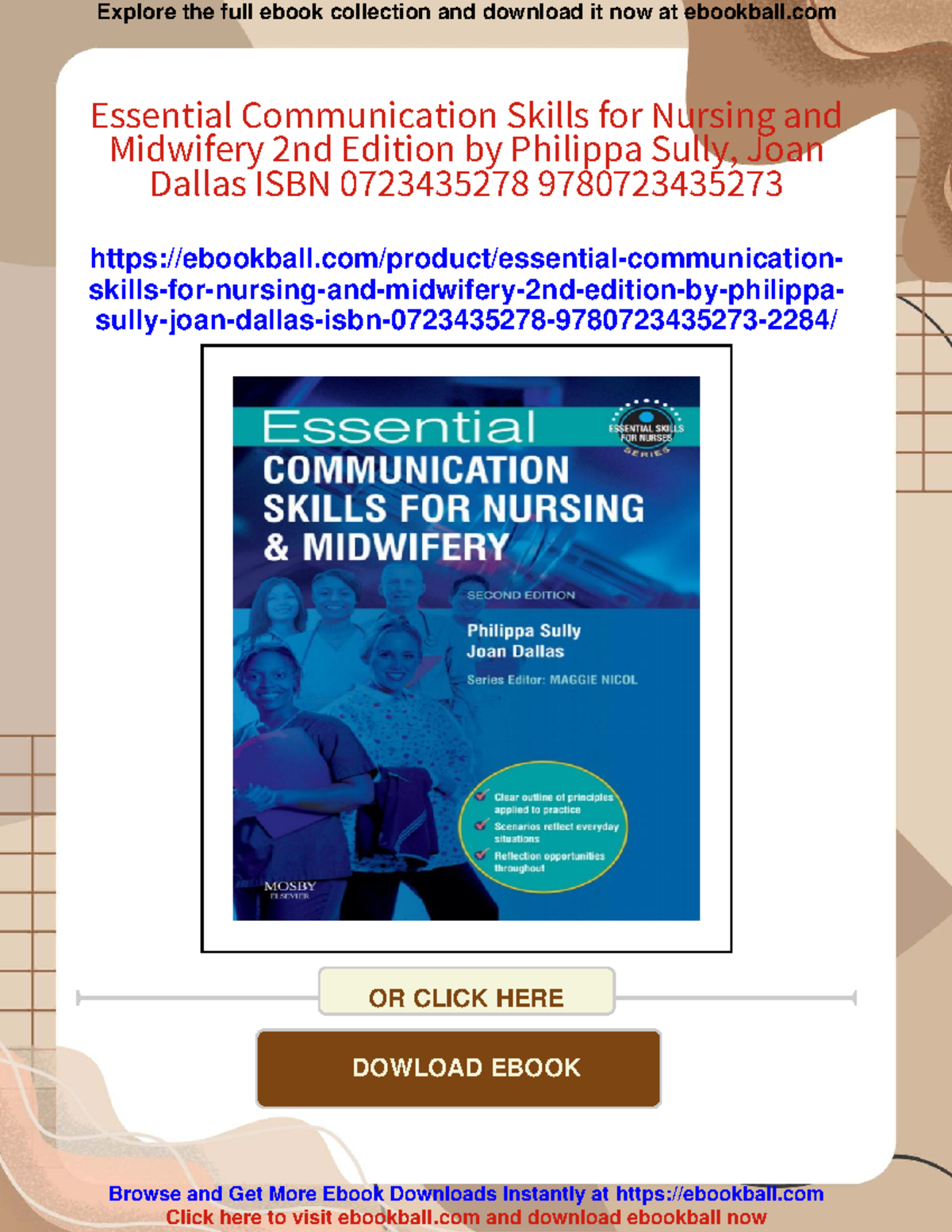 Essential communication skills for nursing and midwifery 2nd edition ...