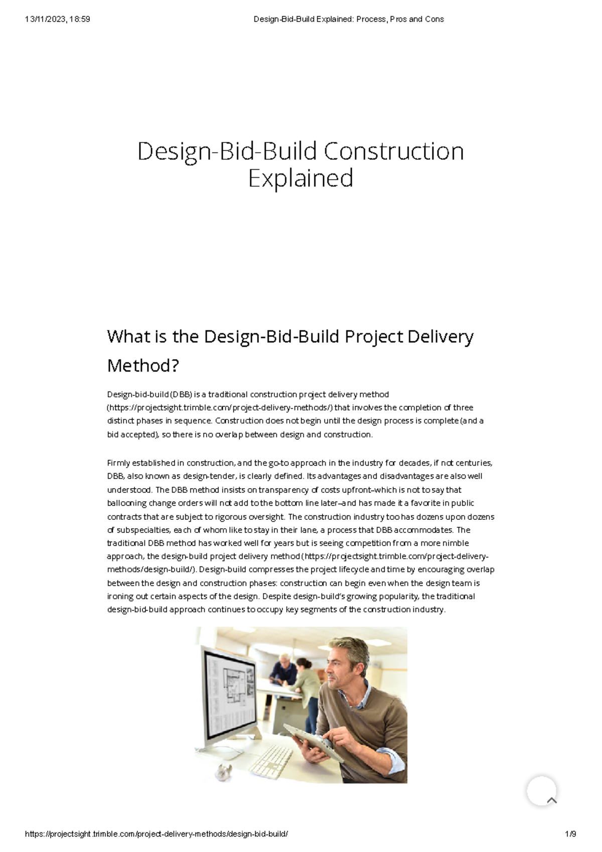 Design-Bid-Build (DBB): Process, Advantages, and Disadvantages ...