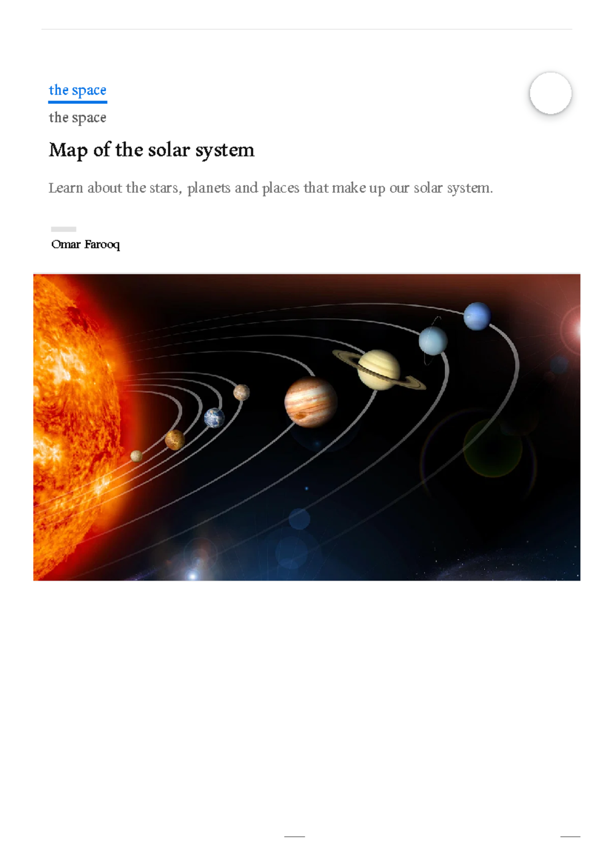 Solar System Map Overview: Key Features and Structure - Studocu